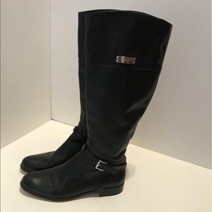 Women’s Micha black leather riding boots